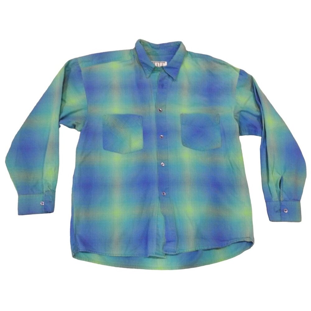 Vintage 1990s International Male Casual Button Up Shirt Men's Large Made in USA